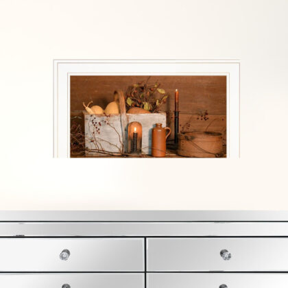 Gathering The Harvest 2 White Framed Print Wall Art