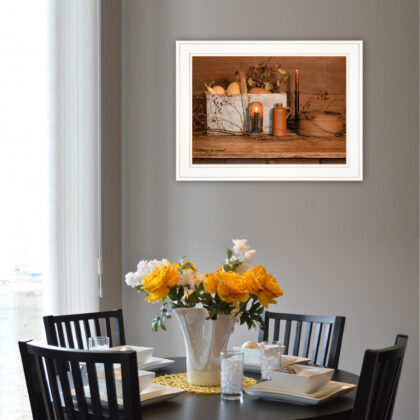 Gathering The Harvest 2 White Framed Print Wall Art