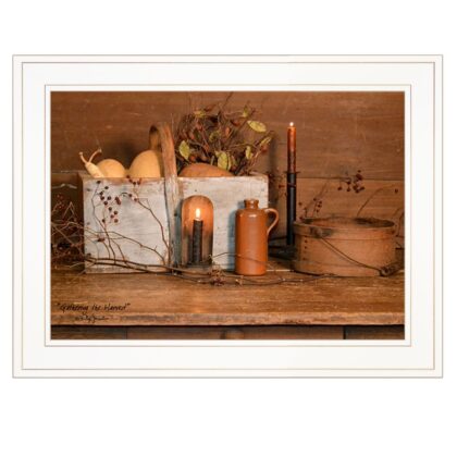 Gathering The Harvest 2 White Framed Print Wall Art
