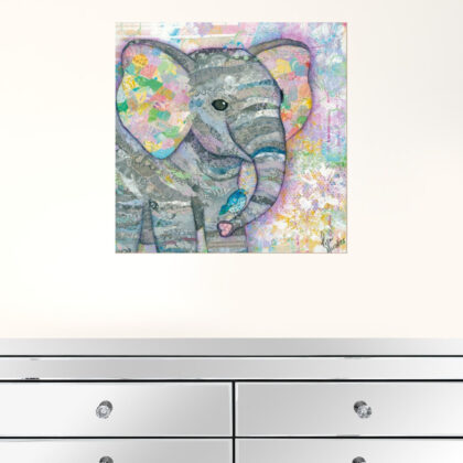 Set Of Three Elephant I And Ii 2 White Framed Print Wall Art