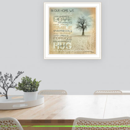 In Our Home 3 White Framed Print Wall Art