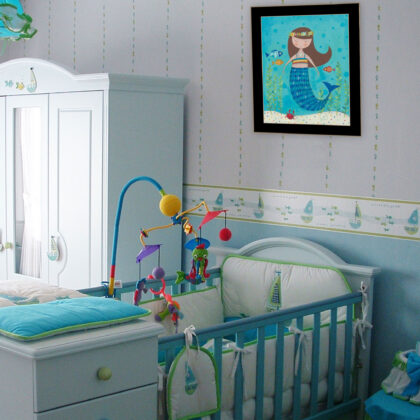 Under The Sea 5 Black Framed Print Wall Art