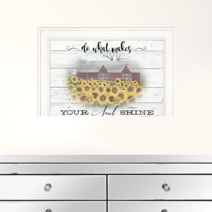 Do What Makes Your Soul Shine White Framed Print Wall Art