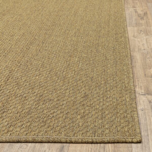 2' X 4' Tan Faux Seagrass Indoor Outdoor Area Rug