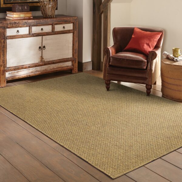 2' X 4' Tan Faux Seagrass Indoor Outdoor Area Rug