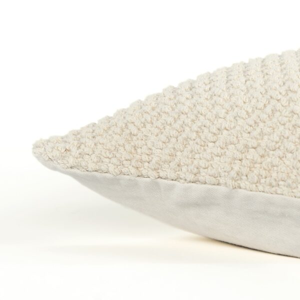 20" Natural Beige Nubby Textured Modern Throw Pillow