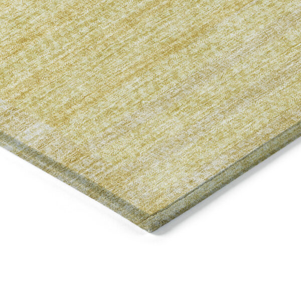 8' X 10' Gold Wheat And Ivory Striped Washable Indoor Outdoor Area Rug