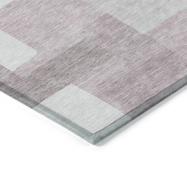 10' X 14' Blush Gray And Ivory Abstract Washable Indoor Outdoor Area Rug