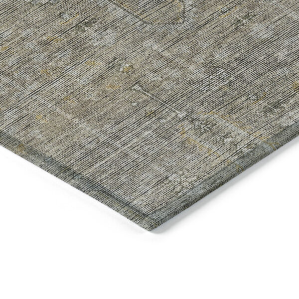 5' X 8' Taupe Gray And Beige Southwestern Washable Indoor Outdoor Area Rug
