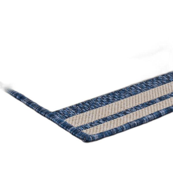 3' X 5' Blue And Gray Indoor Outdoor Area Rug