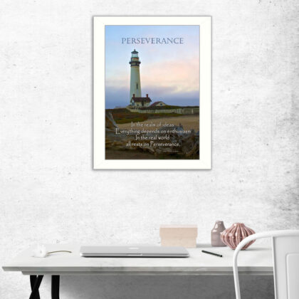 Perseverance 2 White Framed Print Wall Art