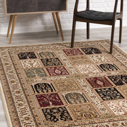 8' X 11' Cream Oriental Area Rug