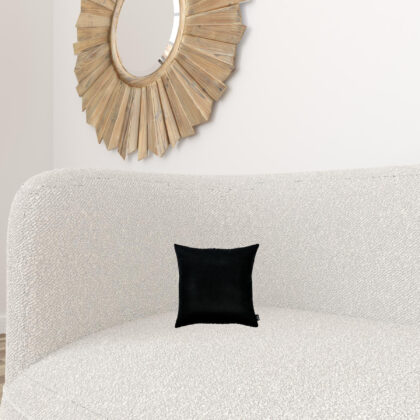 Set Of 2 Black Brushed Twill Decorative Throw Pillow Covers