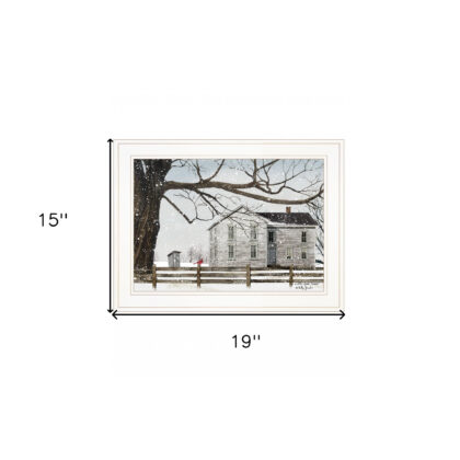 A Little Snow House 2 White Framed Print Wall Art