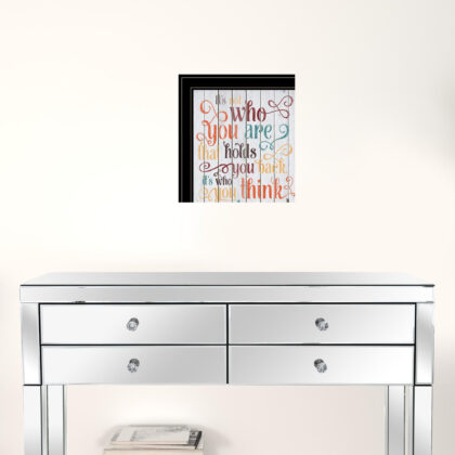 Set Of Two The Only Person 2 Black Framed Print Wall Art