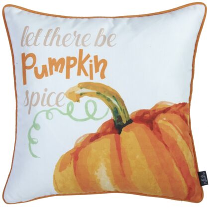 Set Of 2 18"  Fall Season Pumpkin Pie Throw Pillow Cover In Multicolor