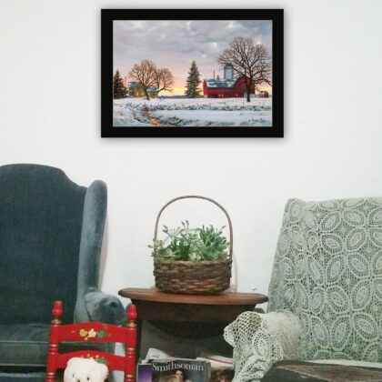 Morning Calls Black Framed Print Wall Art