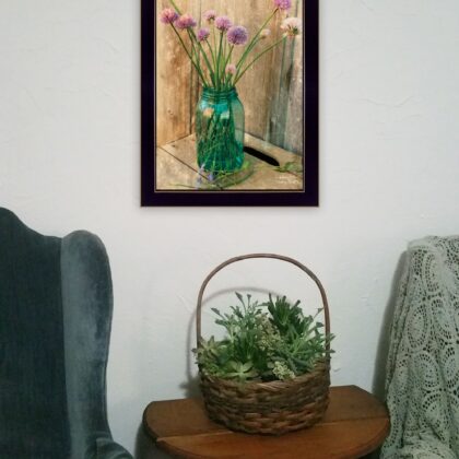Country Chives 3 Black Framed Print Wall Art