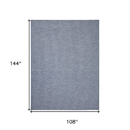 9' X 12' Navy Blue Indoor Outdoor Area Rug