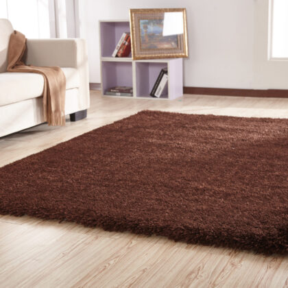 8' x 11' Brown Shag Hand Tufted Area Rug