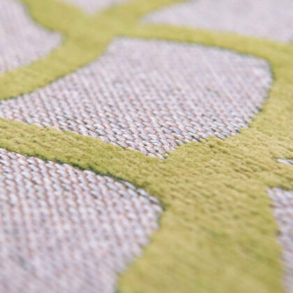 3' X 5' Gray and Green Abstract Non Skid Area Rug