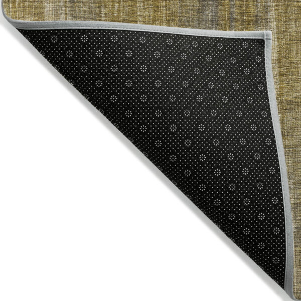 8' Round Chocolate Round Striped Washable Non Skid Indoor Outdoor Area Rug