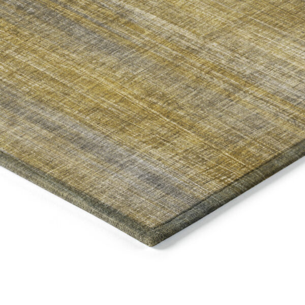 8' Round Chocolate Round Striped Washable Non Skid Indoor Outdoor Area Rug