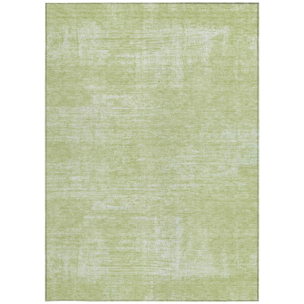3' X 5' Sage Artichoke Green And Mint Green Abstract Washable Indoor Outdoor Area Rug
