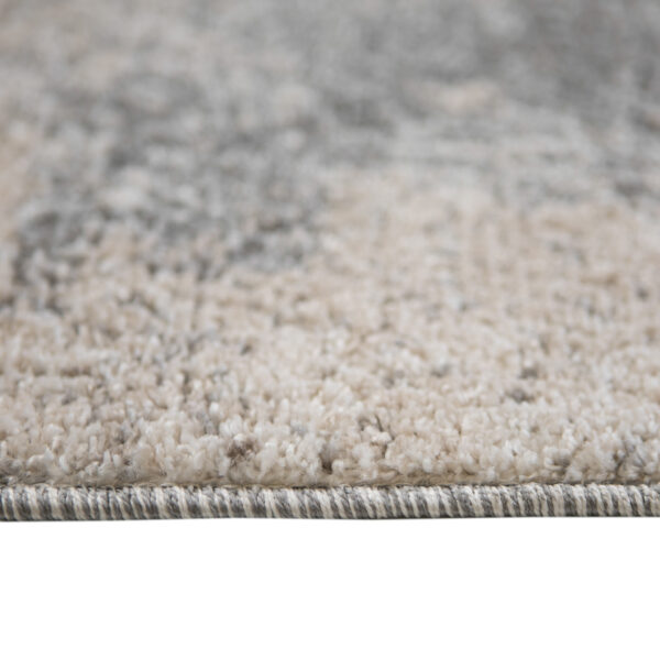 9' x 12' Gray and Beige Abstract Power Loom Area Rug