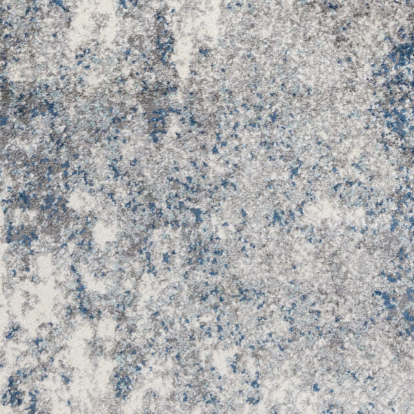8' x 10' Blue and Gray Abstract Power Loom Area Rug