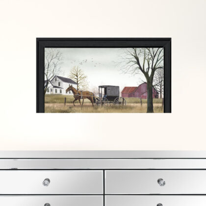 Going To Market Black Framed Print Wall Art