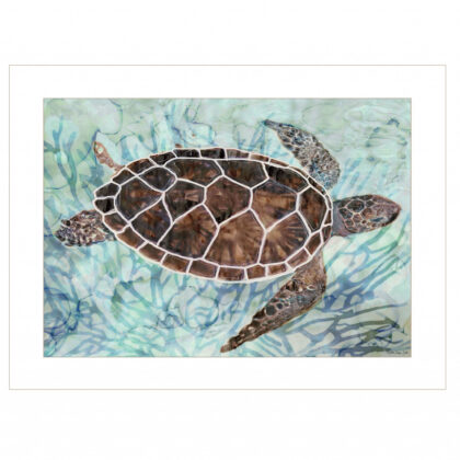 Sea Turtles Collage 1 [1] White Framed Print Wall Art