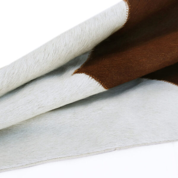 20" X 20" Brown and Ivory Geometric Faux Leather Zippered Pillow