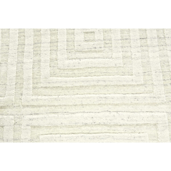 2' x 3' Ivory Geometric Hand Woven Area Rug