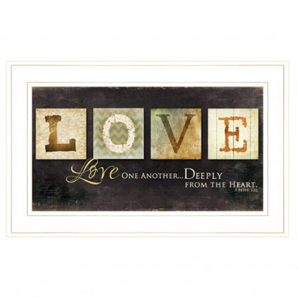 Love One Another 1 White Framed Print Wall Art