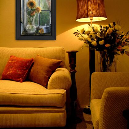 Morning Flower 2 Black Framed Print Wall Art