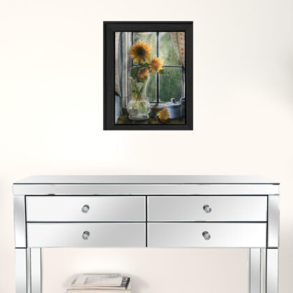 Morning Flower 2 Black Framed Print Wall Art