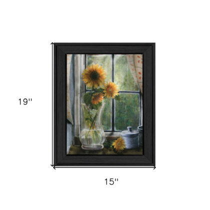 Morning Flower 2 Black Framed Print Wall Art