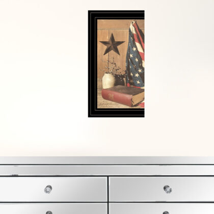 God And Country 3 Black Framed Print Wall Art