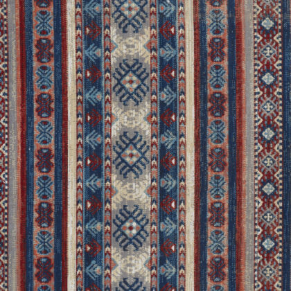 13' X 15' Geometric Power Loom Distressed Area Rug