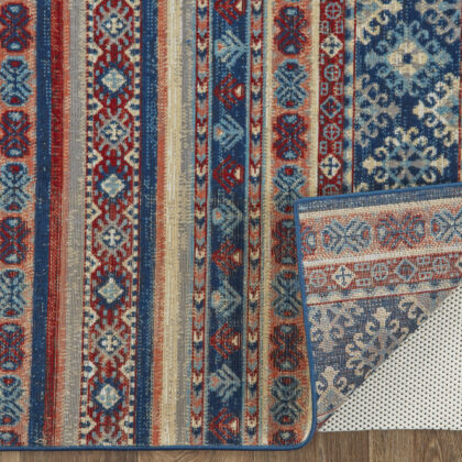 13' X 15' Geometric Power Loom Distressed Area Rug