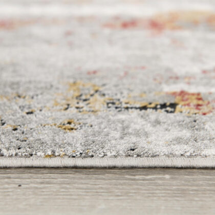 2' x 3' Gray and Blue Abstract Washable Non Skid Area Rug
