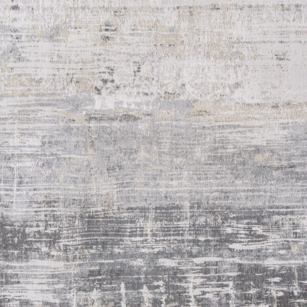 7' x 9' Gray and White Abstract Non Skid Area Rug