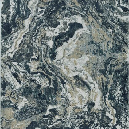 3' X 5' Grey Polypropylene And Polyester Rug