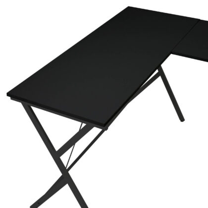 62" Black L Shape Computer Desk