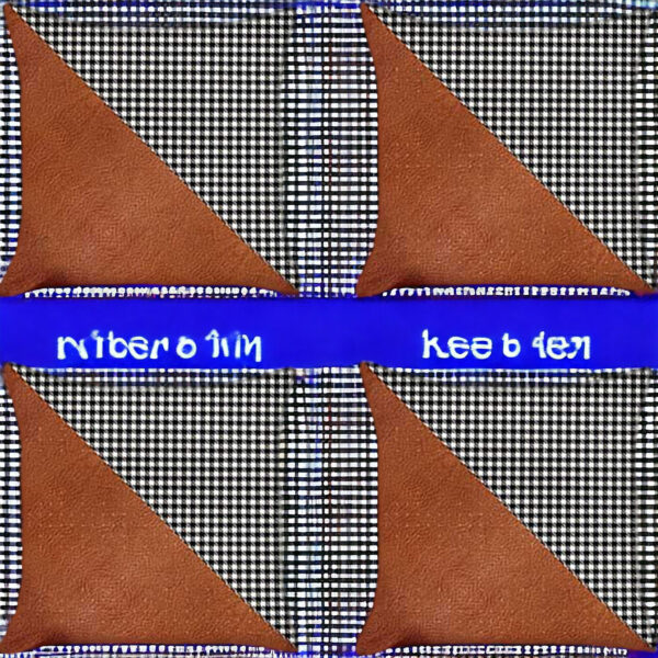 Set Of Four 18" X 18" Brown And Black Polyester Houndstooth Zippered Pillow