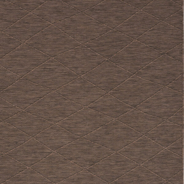 4' x 6' Brown Geometric Power Loom Non Skid Area Rug