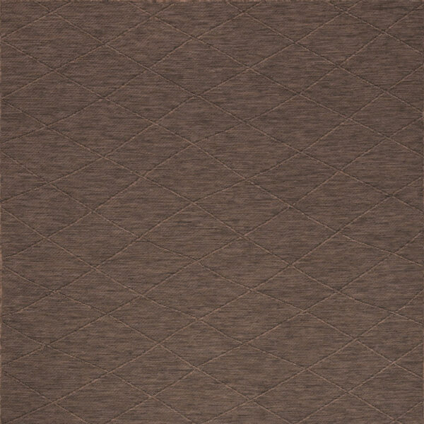 4' x 6' Brown Geometric Power Loom Non Skid Area Rug