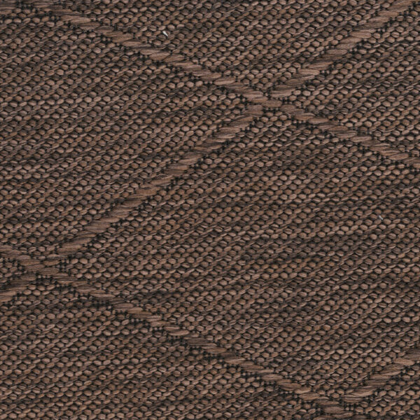 4' x 6' Brown Geometric Power Loom Non Skid Area Rug