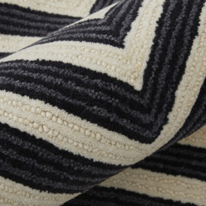 12' X 15' Gray Ivory And Black Wool Abstract Tufted Handmade Area Rug